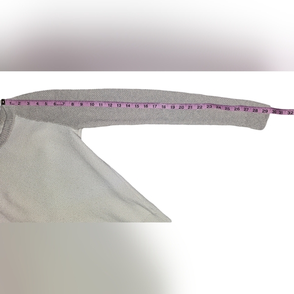 Madewell Colorblock Waffle Knit Cross-Back Sweater Heather Moonstone Sz XS - Picture 12 of 16